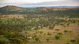 Kati Kati Camp seen from above in the Serengeti National Park