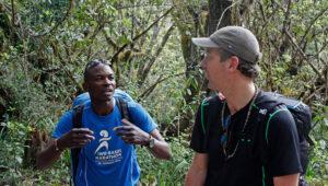 Professional mountain guide and guest