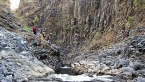 Waterfall hike at Lake Natron