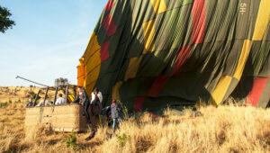 Hot air balloon opening