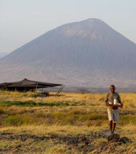 Waiter at Lake Natron Camp