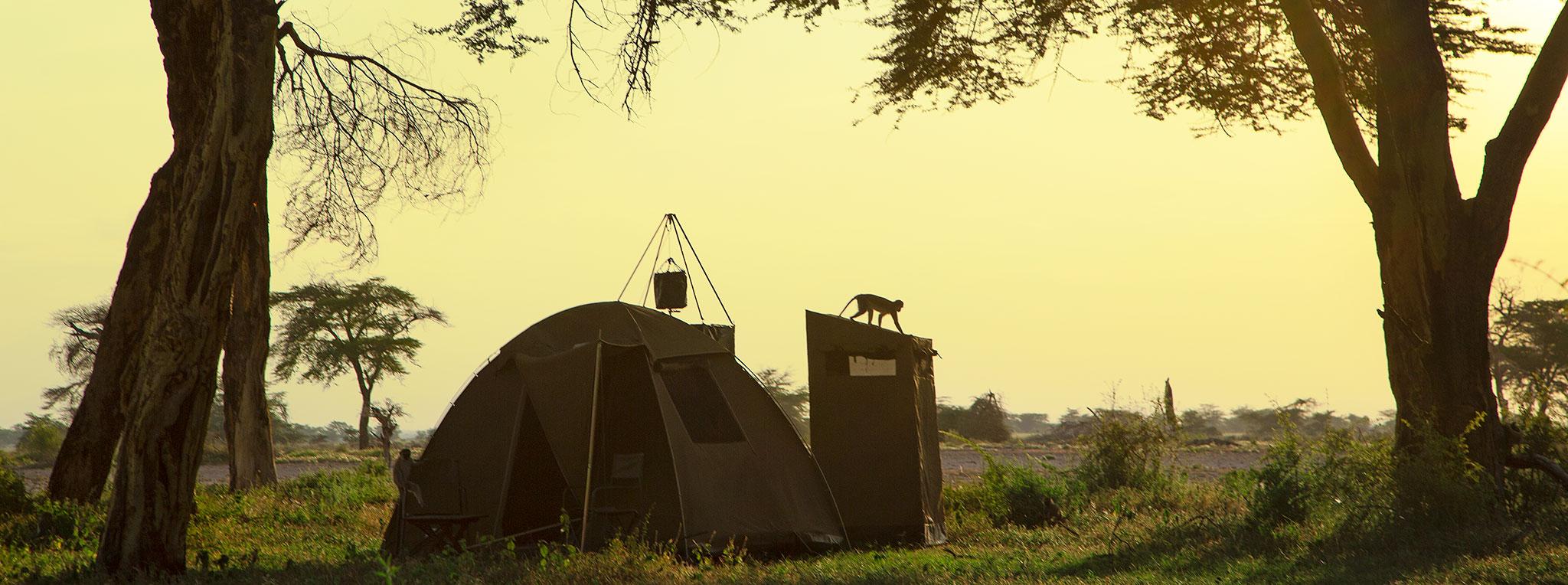 Campsite sunset Tanzania