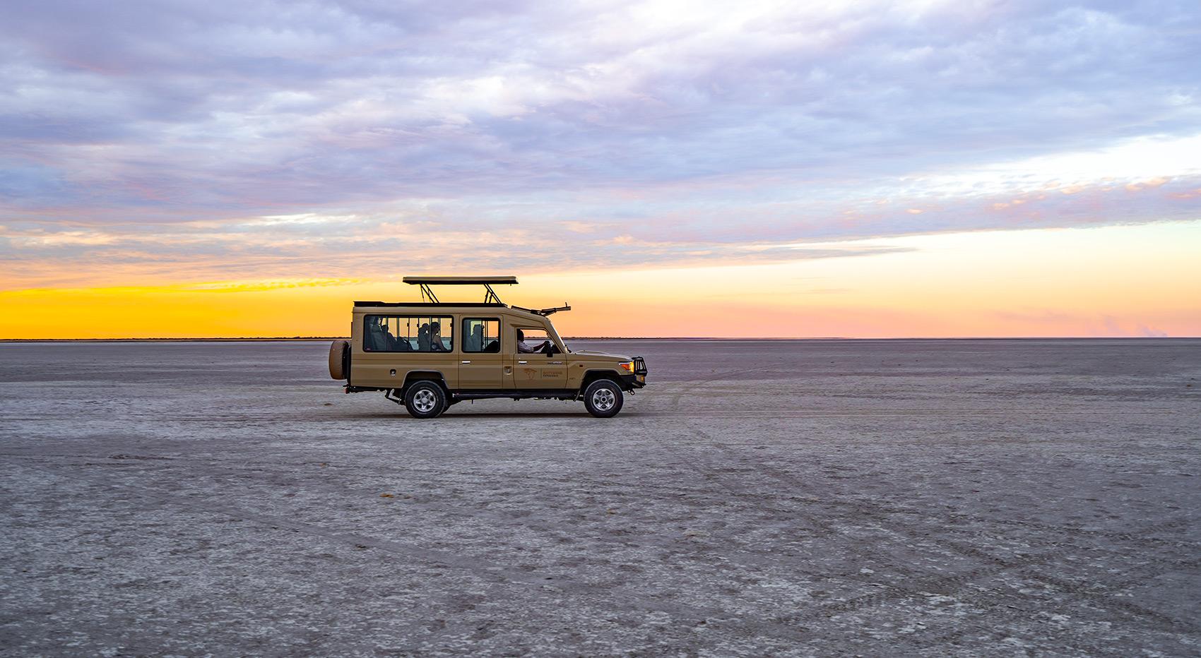 Kubu Island safari vehicle
