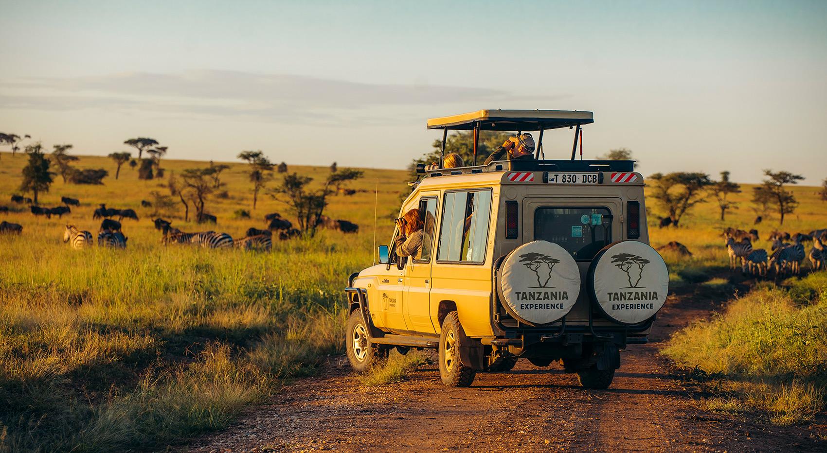 Game drive vehicle Tanzania safari