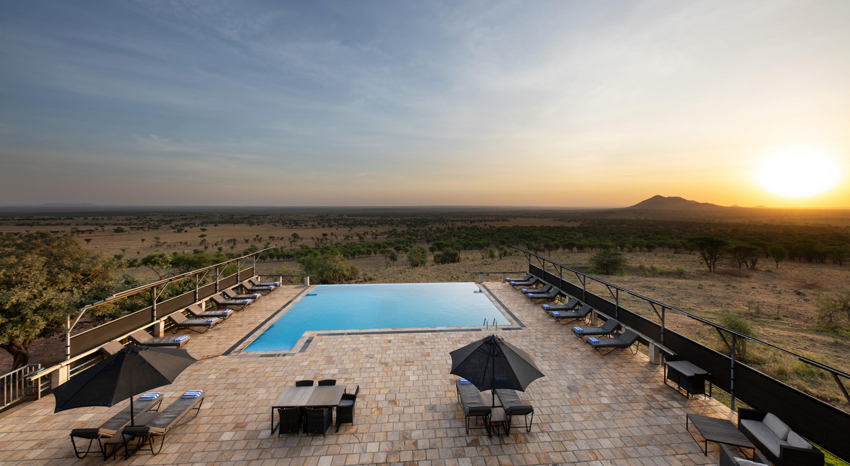 The pool of Kubu Kubu Tented Lodge.