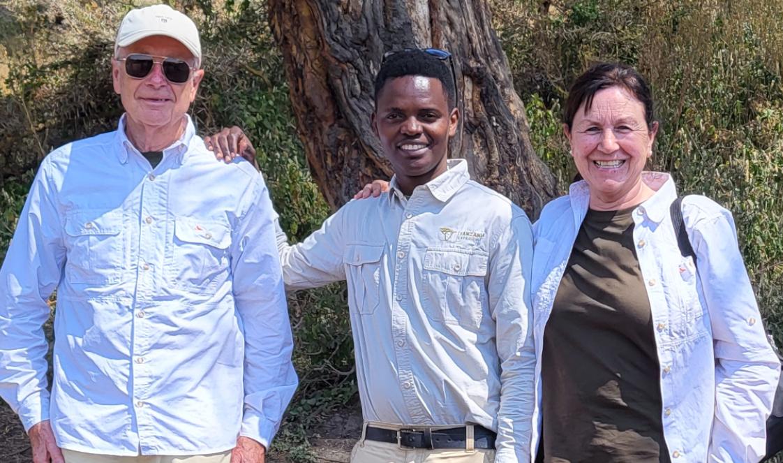 Bernd and Sitta with Tanzania-Experience guide Nelson.