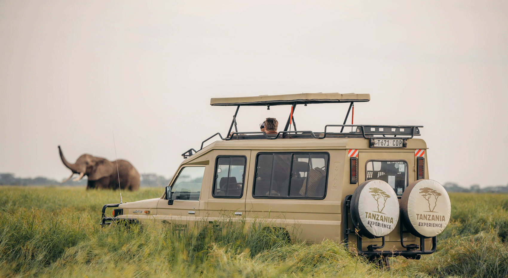 A Tanzania-Experience vehicle in West Kilimanjaro. A Tanzania-Experience vehicle in West Kilimanjaro.
